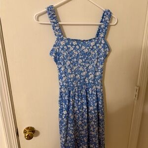 Floral Blue Mini Dress
